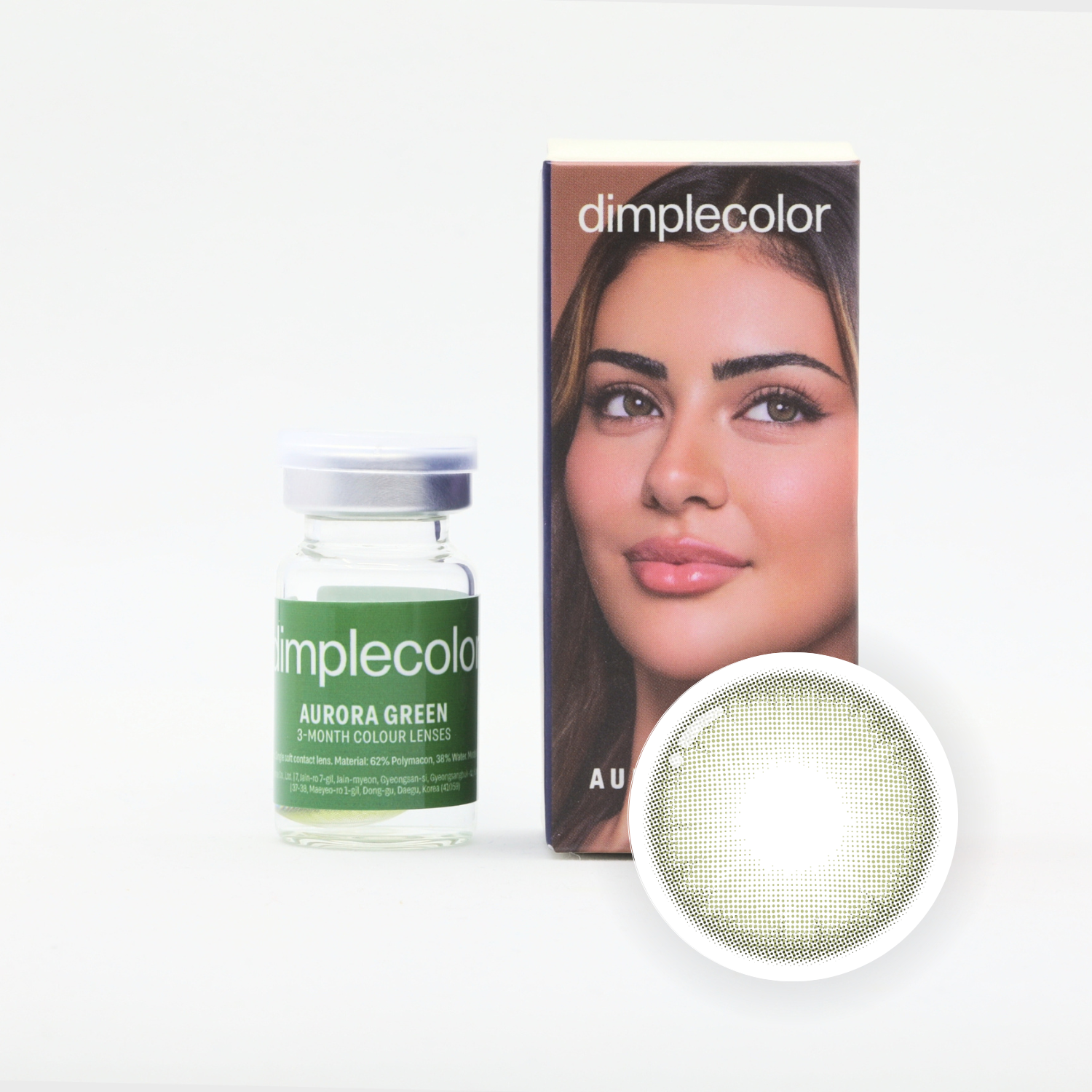Aurora Green Color Lenses – Dimple Color