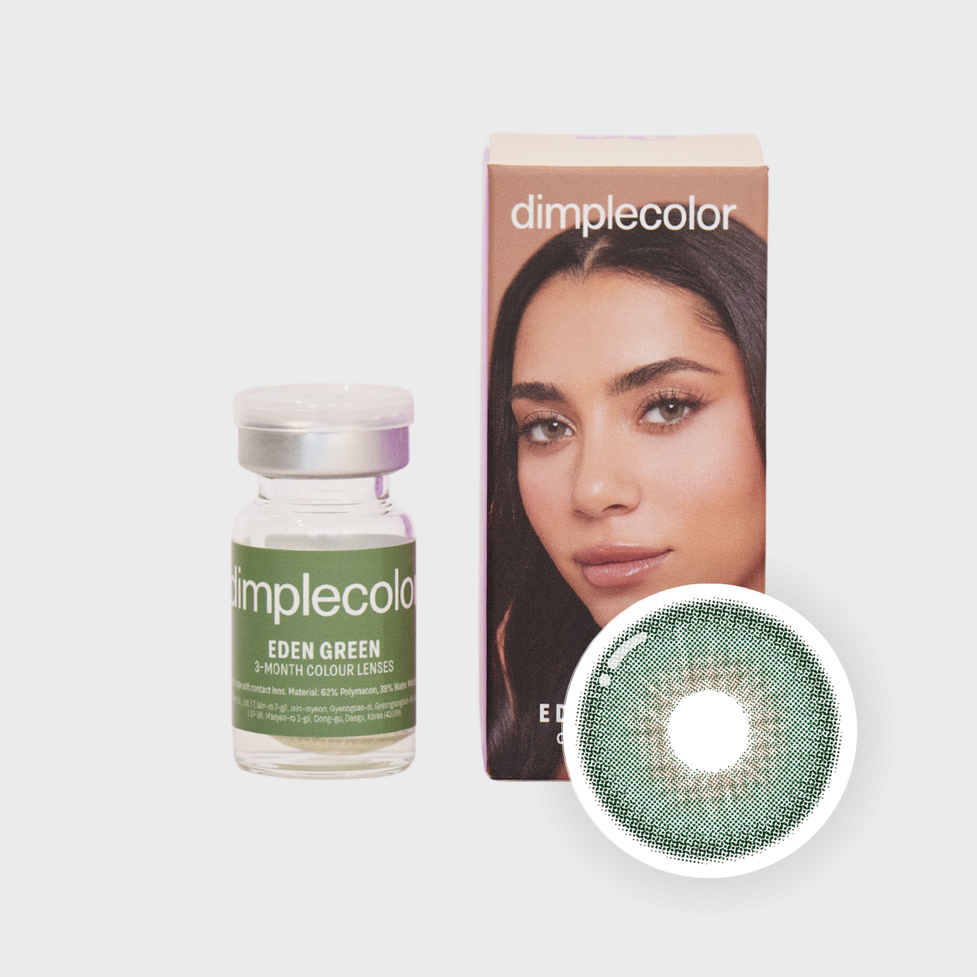 Eden Green Color Lenses – Dimple Color