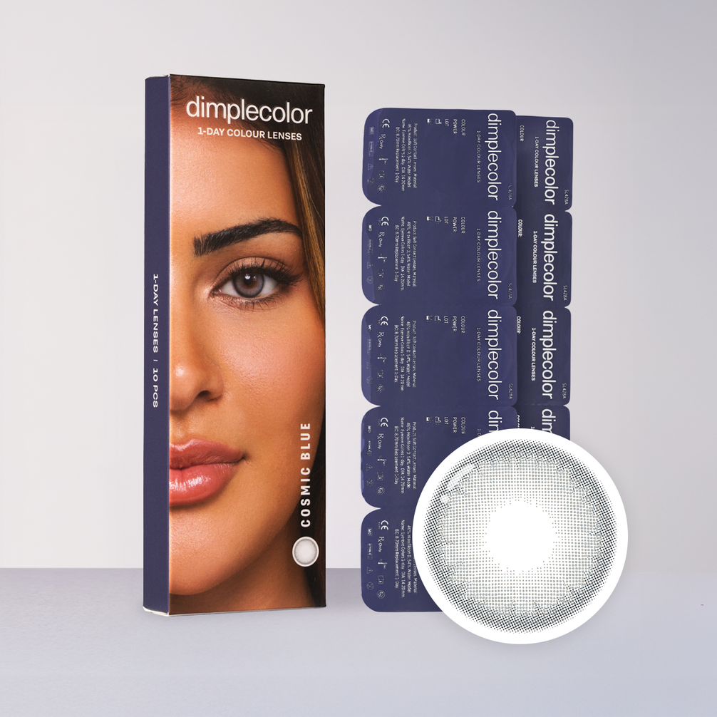 Cosmic Blue Daily Color Contact Lenses | Dimple Color
