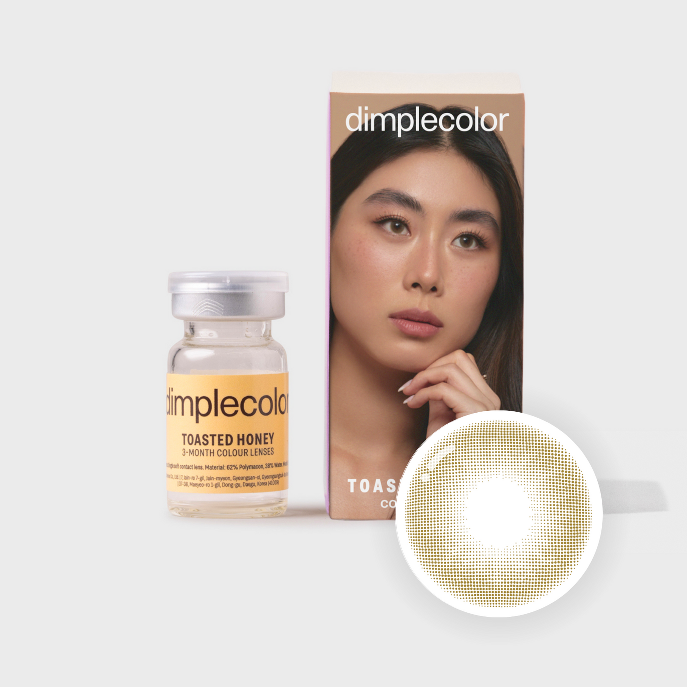 Toasted Honey Reusable Color Contact Lenses | Dimple Color